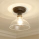 Carver 1 Light 8 inch Rubbed Bronze Flush Mount Ceiling Light